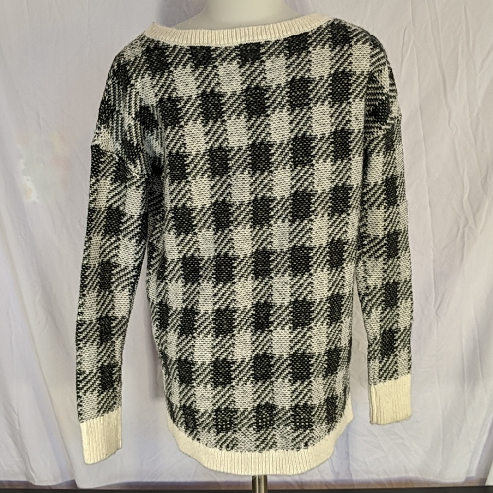 2/$20 Express Checkered Wool Sweater - Picture 2 of 4